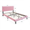 CAVINAS Platform Bed with Modern Button Tufted Linen Fabric Headboard,Upholstered Bed Frame,Box Spring Not Required - 3 of 4