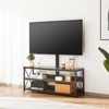 VEVOR 48" TV Stand with Mount for up to 75 in TVs, Entertainment Center with Power Outlet, Height Adjustable TV Console with Mount, Brown - 2 of 4