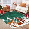 Christmas Area Rug Machine Washable Xmas Santa Claus Rug for Living Room Non Slip Soft Faux Wool - 3 of 4