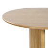 SpassWay 30" Height Elegant Oval Wooden Table Versatile Dining, Conference Gathering Solution with Dual Pedestal Base in Black/Walnut/Natural Finish - 4 of 4