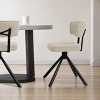 Subrtex Dining Chairs Set of 2 Modern Fabric Kitchen Chairs Accent Chairs with Black Metal Legs - 2 of 4