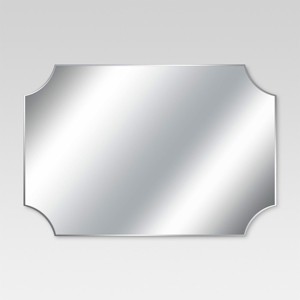 Rectangle Frameless Decorative Wall Mirror Silver - Threshold