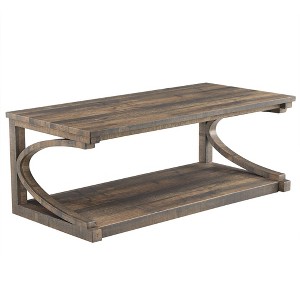 NicBex Modern 47.8" Rectangle Coffee Table with Solid Wood Frame for Home and Office - 1 of 4