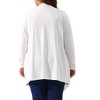 Agnes Orinda Women's Plus Size Long Sleeve Open Front Lightweight High Low Hem Draped Cover Cardigan - 4 of 4