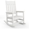 40" Oversized Rocking Chair for Adults, All Weather HDPE Porch Rocker, Heavy Duty Outdoor Rocking Chair 400 lbs for Patio, Garden, Porch - 4 of 4