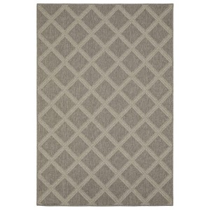 Captiv8e Designs Callan Tone on Tone Lattice Gray/Light Gray Area Rug - 1 of 4