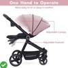 Baby Stroller Lightweight Infant Stroller w/ Storage Basket Convenient One-Hand Fold Travel Stroller w/Adjustable Footrest - 4 of 4