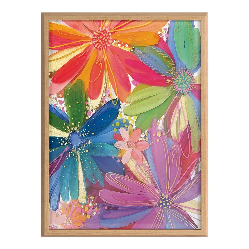 18&#34; x 24&#34; Blake Flowers on Glass 1 Framed Printed Glass by Jessi Raulet of Ettavee Natural - Kate &#38; Laurel All Things Decor, 3 of 9