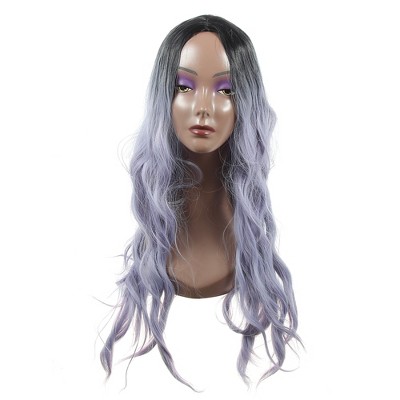 Unique Bargains Women's Lady Curly Human Hair Wigs 28" with Wig Cap