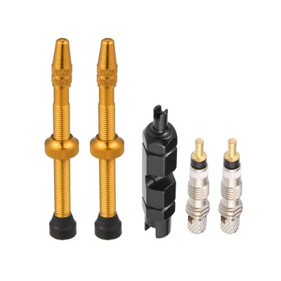 Unique Bargains Aluminum Alloy Bike Tubeless Valve Stems 1 Set