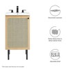 Modway Chaucer 18" Bathroom Vanity Cabinet – Rustic Slatted Door Sink Base with Open Shelf (Sink Basin Not Included) - 3 of 4