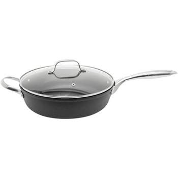 Starfrit The Rock 11in. Deep Fry Pan with Lid and 8in. Fry Pan Set