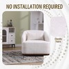 Circular Swivel Seat, Plush Accent Sofa for the Lounge, Full 360° Rotating Barrel Chair - 3 of 4