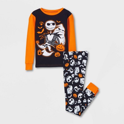 Boys' The Nightmare Before Christmas 2pc Snug Fit Pajama Set - Orange 4