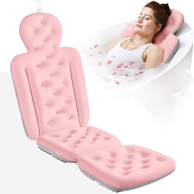 Full Body Bath Pillow for Bathtub, Thick Tub Cushion with Laundry Bag for Head, Neck, Shoulder and Back Support