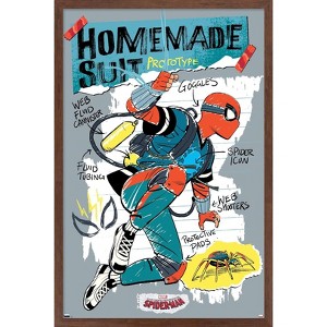 Trends International Marvel Animations' Your Friendly Neighborhood Spider-Man - Homemade Suit Framed Wall Poster Prints - 1 of 4