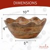 Mela Artisans Wooden Scalloped Bowl – Wooden Bowls for Decor, Candies - 2 of 4