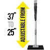 PLAYAPUT Portable Baseball/Softball Batting Tee with Height Adjustment (25-37 inches), Easy Transport, Black and Silver - 3 of 4
