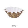 Unique Bargains Cupcake Liners Chrysanthemum Flower Shape Disposable Baking Cups Coated Baking Paper 1.77"x1.18" 50 Pcs - 4 of 4