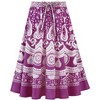 Collections Etc Border Print Easy Fit Circle Skirt with Drawstring Waistband - 4 of 4