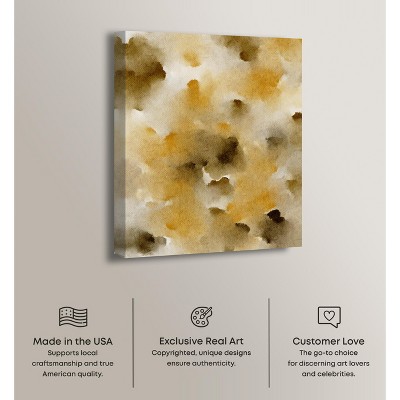 Golden Brown Abstract Watercolor Canvas, 20" x 24"