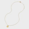 Tiny Tags 14K Gold Ion Plated Sand Dollar Pendant Necklace - Gold - 2 of 4