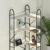 PDTEND White 5-Tier Modern Corner Bookshelf for Living Room, Bedroom, or  Office - 4 of 4