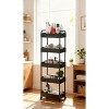 GustoWave Rolling 5-Tier Narrow Serving Cart with Casters & Handle, Multi-Functional Storage Cart for Kitchen, Bath, Living Room, 40x22x114.5cm - 2 of 3