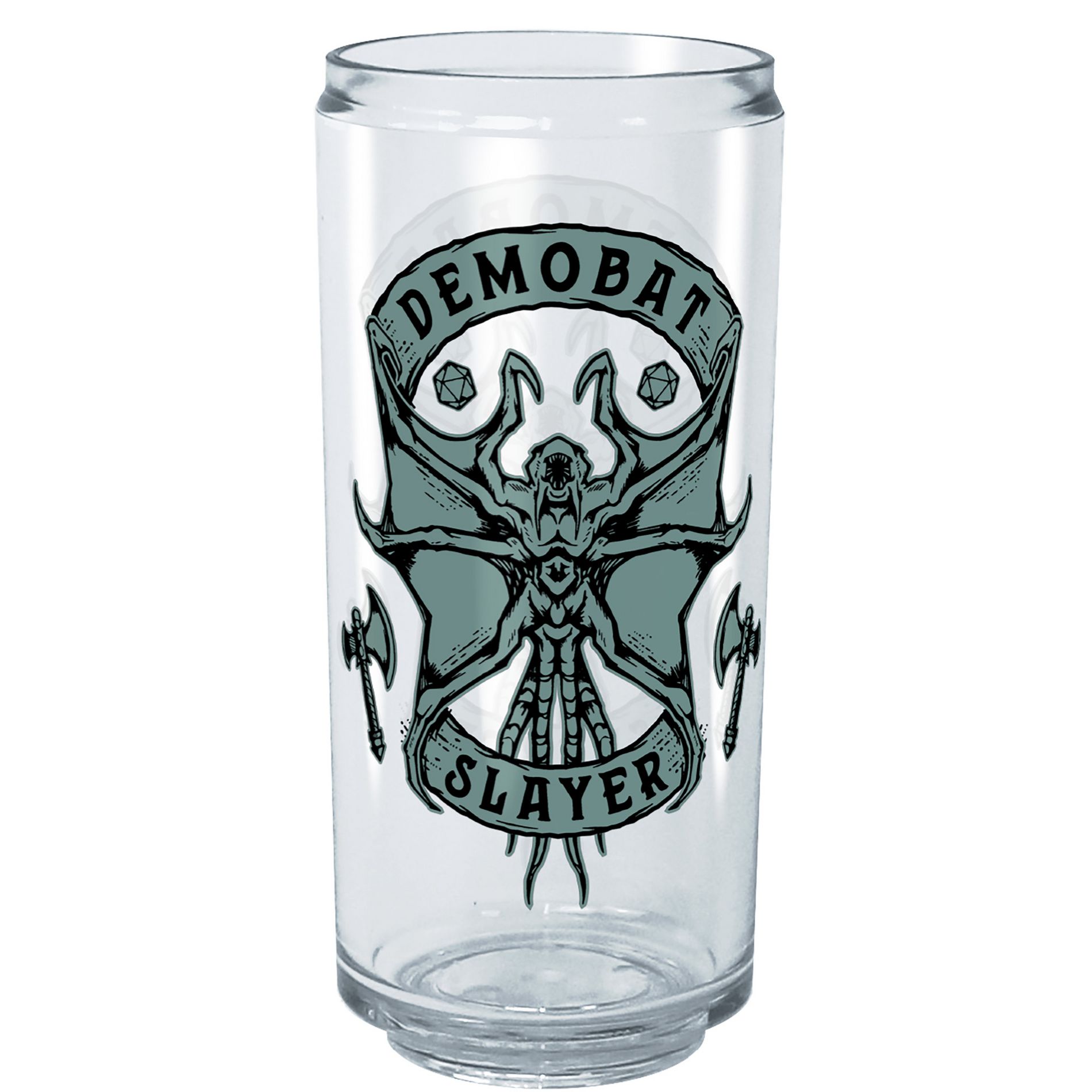 Stranger Things Demobat Dice Logo  Tritan Can Shaped Drinking Cup - Clear - 16 oz.