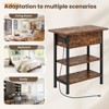 HYLEORY End Table with Charging Station, Side Table with USB Ports and Outlets, Sofa End Table Table for Living Room Bedroom, Nightstand with Shelve - 3 of 4