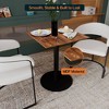 Leisuremod Vail 24-Inch Square Dining Table with MDF Top and Round Steel Base for Kitchen, Dining, and Pub - 4 of 4