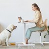 DSVIMOY End Table with Adjustable Rolling, Laptop Computer Cart Desk for Home, Office, Classroom, Overbed Table, White, 25.5"*18.8"*43.3" - 4 of 4