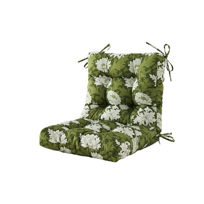 ARTPLAN Outdoor Chair Cushion,High Back Tufted Patio Cushion with Tie for Adirondack Rocker Chair,44"x21"x4",1 Count,Floral