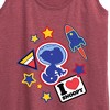 Women's - Peanuts - Space Snoopy Flair Graphic Racerback Tank - 2 of 4