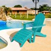 Tangkula HDPE Adirondack Folding Ottoman Outdoor Footstool All-Weather Footrest - 4 of 4