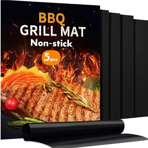 Mckay Grill Mats Non Stick Heavy Duty Reusable liners Set of 5