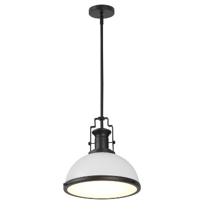 JONATHAN Y Homer Modern Industrial Iron LED Dome Pendant