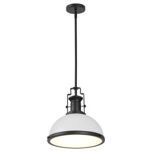 JONATHAN Y Homer Modern Industrial Iron LED Dome Pendant - 1 of 4