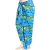 LA LEELA Men's Beachwear Wrap Summer Long Hawaiian Lava Lava Regular Surfing Cover-Up Swimwear Holidays Beach Sarongs For Men One Size Blue, Tree - 3 of 4