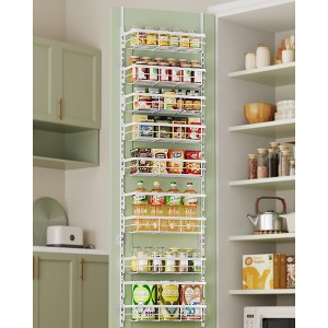 MOEPISY 8-Tier Adjustable Over the Door Pantry Organizer with 2 Sets Hooks Fits Most Doors - 1 of 4