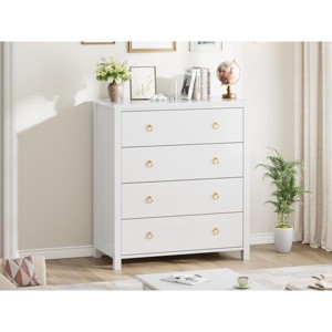 Dresser for Bedroom, Chest of Dressers 37"/45" Tall Dresser for Closet with 4/5 Drawers Chest with Clothes Storage Cabinet - 1 of 4