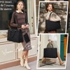 Laptop Bag for Women 15 Inch Laptop Tote Bag Waterproof Leather Work Bags Professional Computer Briefcase Large Capacity Handbag - 4 of 4