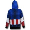 Mens Captain America Lightweight Sublimated Costume Hoodie - 2 of 4
