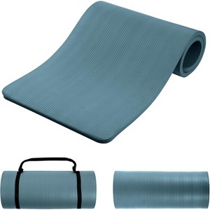 1-Inch Thick Premium Yoga Mat, High-Density NBR Foam for Superior Cushioning, Non-Slip for Pilates & Gym - 1 of 4