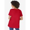 Woman Within Plus Size Perfect Short-Sleeve Keyhole Tee - 3 of 4