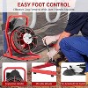 75ft Drain Cleaning Machine, 1/2 Inch Electric Drain Auger with 6 Cutters & Foot Switch, Portable Sewer Snake for 1" to 4" Pipes, Red - 4 of 4