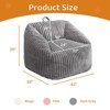 Itopfox Giant Bean Bag Chair for Adults and Kids, Large Comfy Cozy Beanbag Sofa for Living Room, Gaming, Reading, Grey - 2 of 4