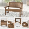 Arceso Outdoor Bench, 2-Person HDPS Garden Bench, Outdoor Benches Weatherproof, All-Weather Fade/Rot Resistant Patio Bench. - 4 of 4