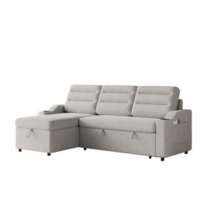NicBex 83.5 Inch Convertible Sleeper Sofa Bed with Storage Recliner and Cup Holder for Living Room,Small Space,Bedroom - 1 of 4