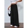 Women's Wide Leg Straight Long Pants Summer Fall Casual Sweatpants Elastic Waist with Drawstring Baggy Loose Fit Pants With Pocket - 4 of 4